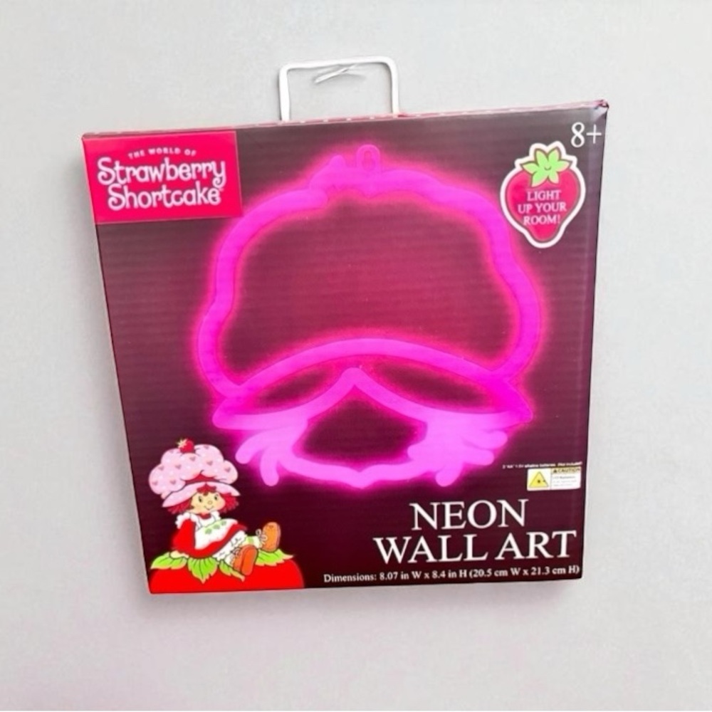 Strawberry Shortcake Light Up Neon Wall Art Decor 🍓